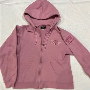 Harley-Davidson Pink Zip-Up Hoodie